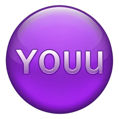Shiny fancy purple text saying "YOU" sticker