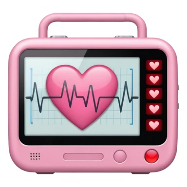 Heart monitor in pink sticker