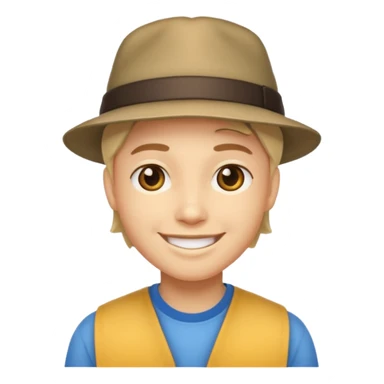 Carita de enamorada con sombrero  sticker