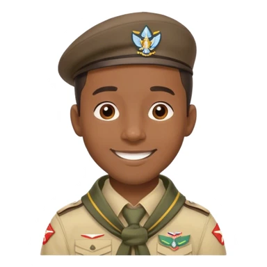 Black male uk scout leader sticker