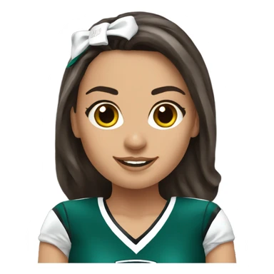 Philadelphia Eagles cheerleader brunette cheer sticker