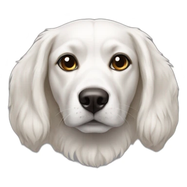 Perrito blanco orejas puntiagudas sticker