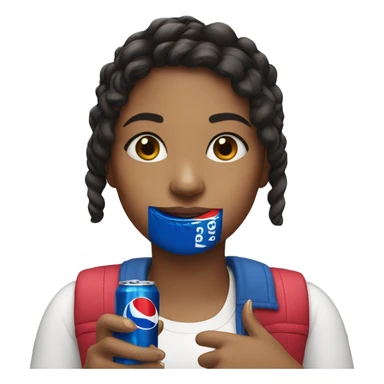Girl with Pepsi  sticker