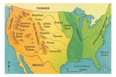 Make a full copy of this map from coast to coast making the lines between each colour clear  sticker