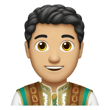 Turkmen man in national clothes  sticker