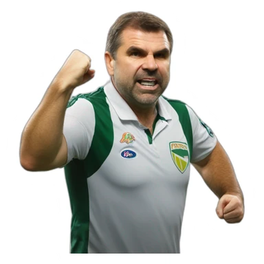 ange postecoglou fist pump sticker