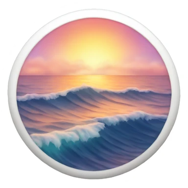 Ocean with sunset  sticker