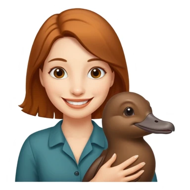 woman with platypus sticker
