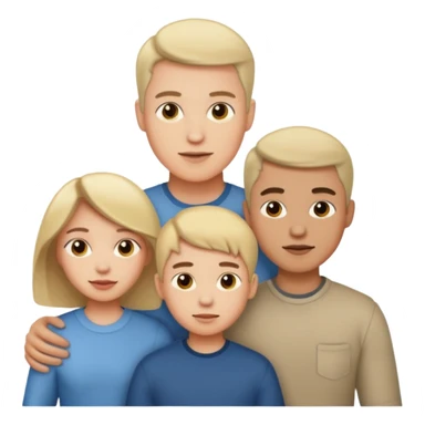 A family of a man, a woman and a boy  sticker