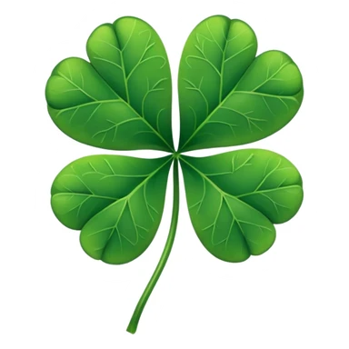 Make a Emoji of five leaf clover only  sticker
