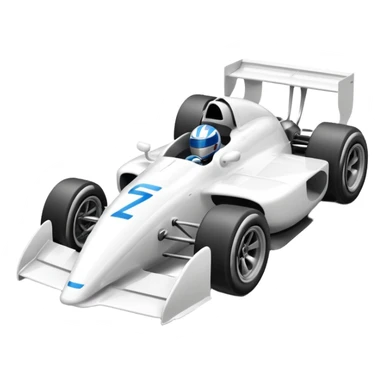white Formula car sticker