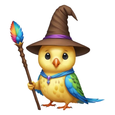 Budgie wizard sticker