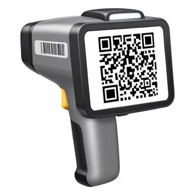 simple barcode reader reading a qr sticker