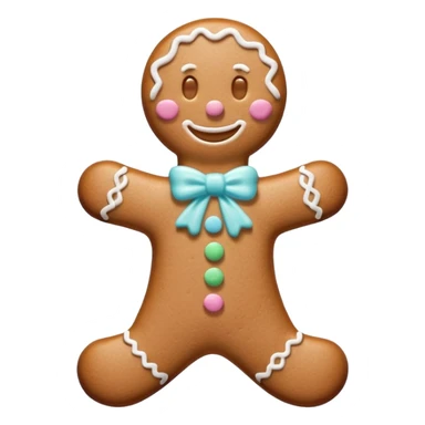 Pastel gingerbread man sticker