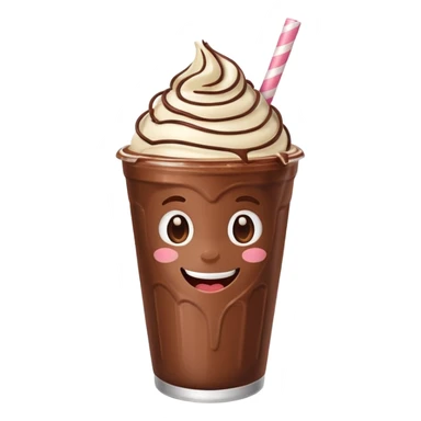 create a winking milkshake emoji  sticker