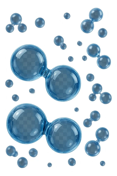 molecole di ossigeno che volano realistiche sticker