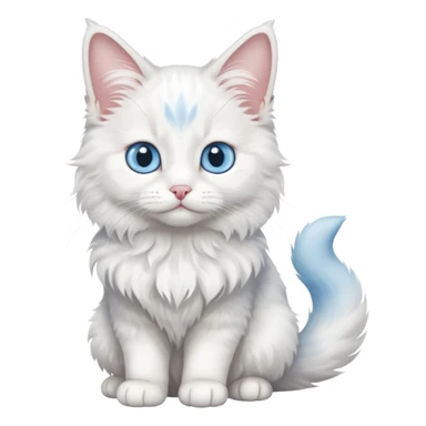full body of baby Turkish Angora cat  sticker