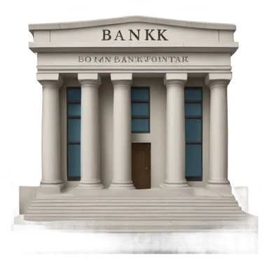 the bank with the inscription bank sticker
