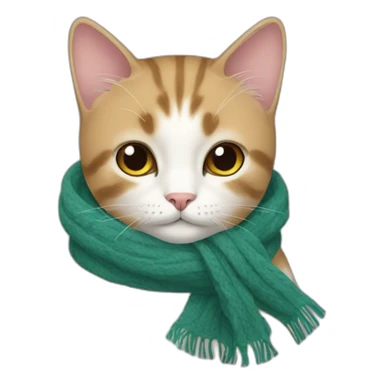 A cat with scarf sticker