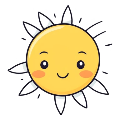 Vintage cute Sun sticker