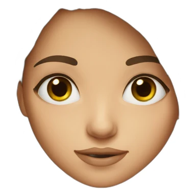 Brown hair eyes Girl sticker