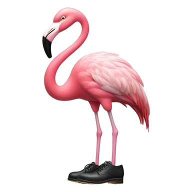 Flamingo wearing tap shoes sticker
