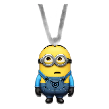 sad minion rope necklace sticker