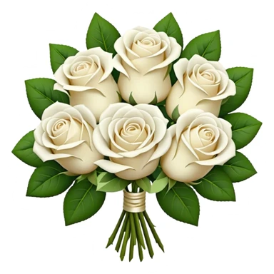 bouquet of white roses sticker