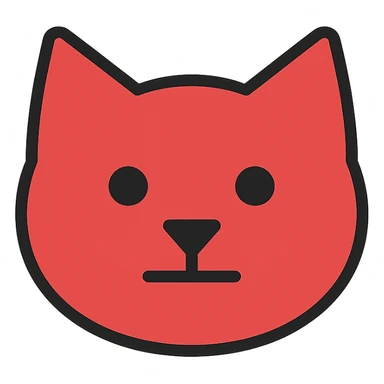 cat head only, neutral face, inspired by Avalanche logo, crypto project style sticker