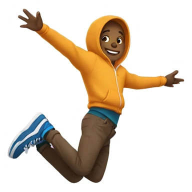 Etienne doing a backflip  sticker