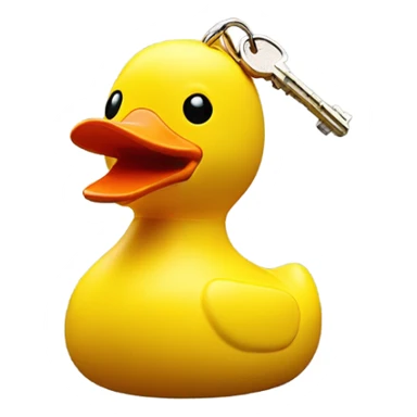ceramic key holder in the shape of a rubber duck sticker