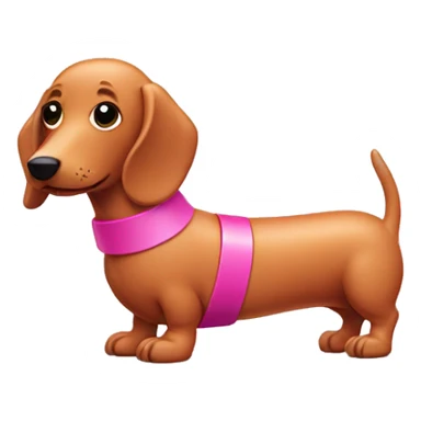 Pink sausage dog sticker
