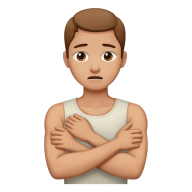 Chocking yourself with your arms crossed around your neck sticker