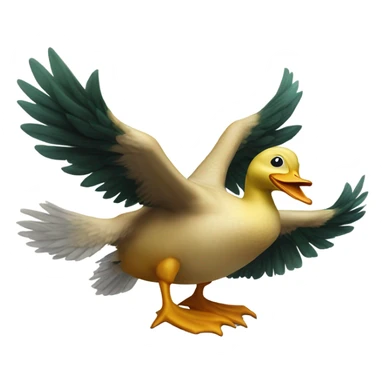 Duck and alien fighting to the death sticker