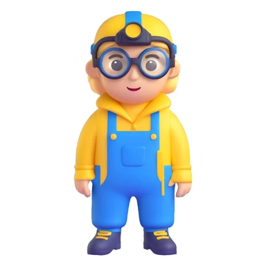 minion from despicable me, yellow character with blue overalls and goggles sticker