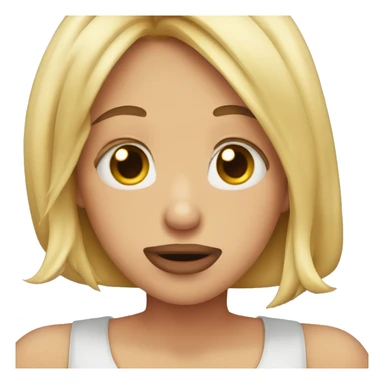 biting lip nervous shy sticker