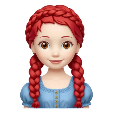 Doll with Red Hair – toy figure with braided red yarn hair.











































 sticker