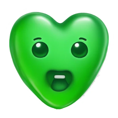 Green gummy bear heart  sticker
