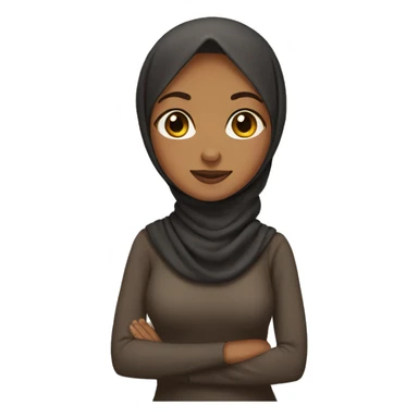 Brown girl wearing hijab sticker