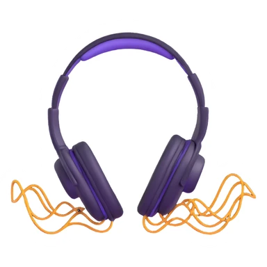 a living being made of sound waves listening to music with headphones sticker