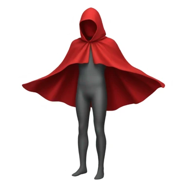 faceless mannequin flying red cape without hood sticker