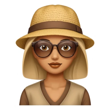 women with hat and sunglasses sticker