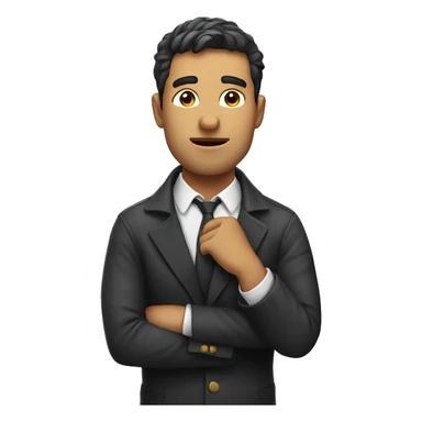 awkward emoji, guy pulling his collar sticker
