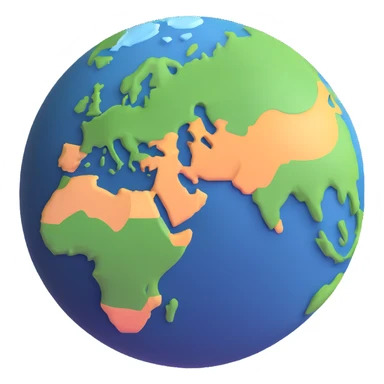 detailed 3D Earth planet sticker