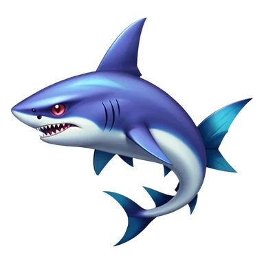 Shiny Dark Sharpedo-Haunter-fusion-hybrid full body sticker