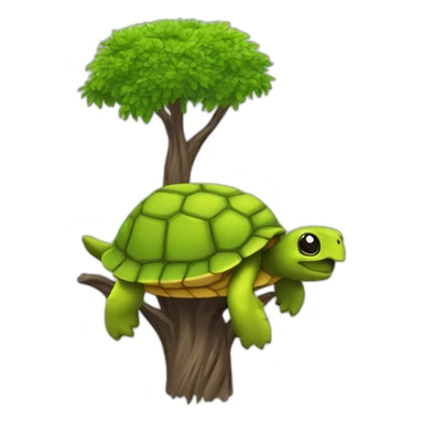 Tortue sur un arbre sticker