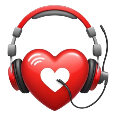 Make a emoji combine with headphone 🎧 and heartv emoiji ❤️ sticker