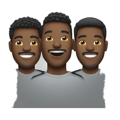four black American happy football fans at a staduim sticker