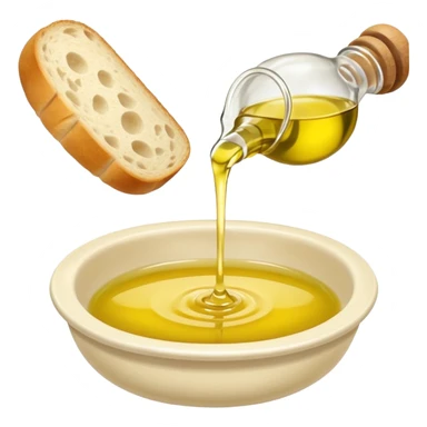 make a hand dipping a bread in olive oil sticker