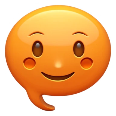 Изображение SMS письма в светло-оранжевых тонах. 3D изображение sticker